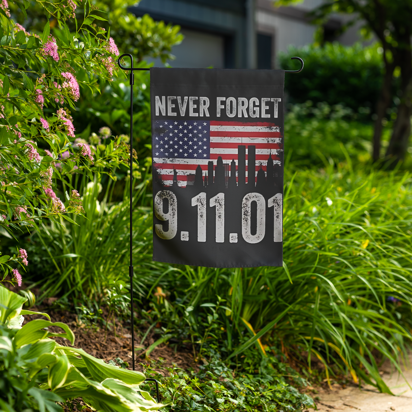 9.11.2001 Never Forget - September 11th Remembrance Double Sided Yard Flag