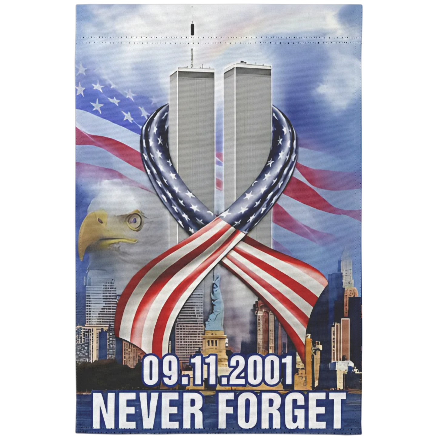 9.11.2001 Never Forget - September 11th Remembrance Double Sided Yard Flag