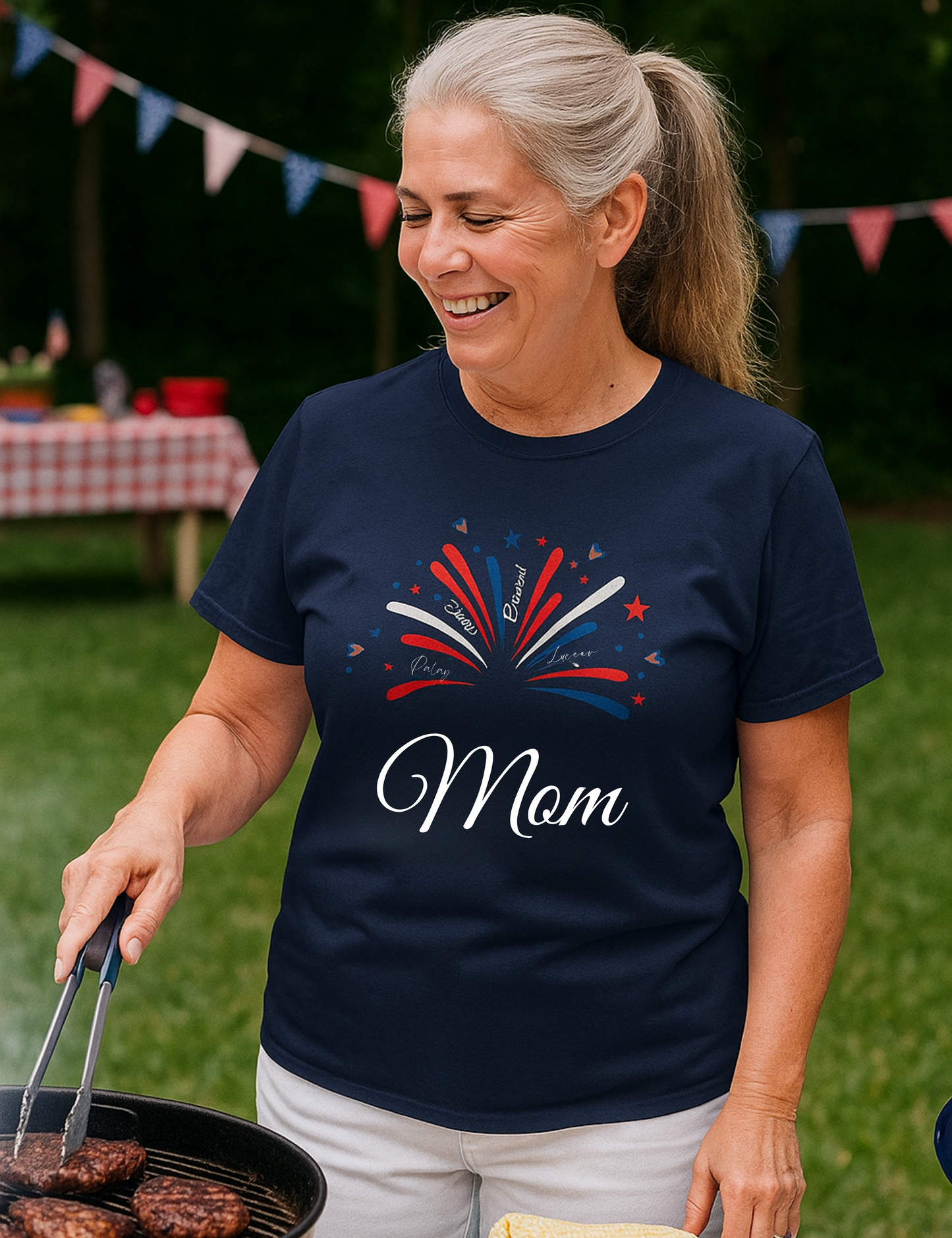 4th of July Unisex Tshirt - Fireworks with Personalization