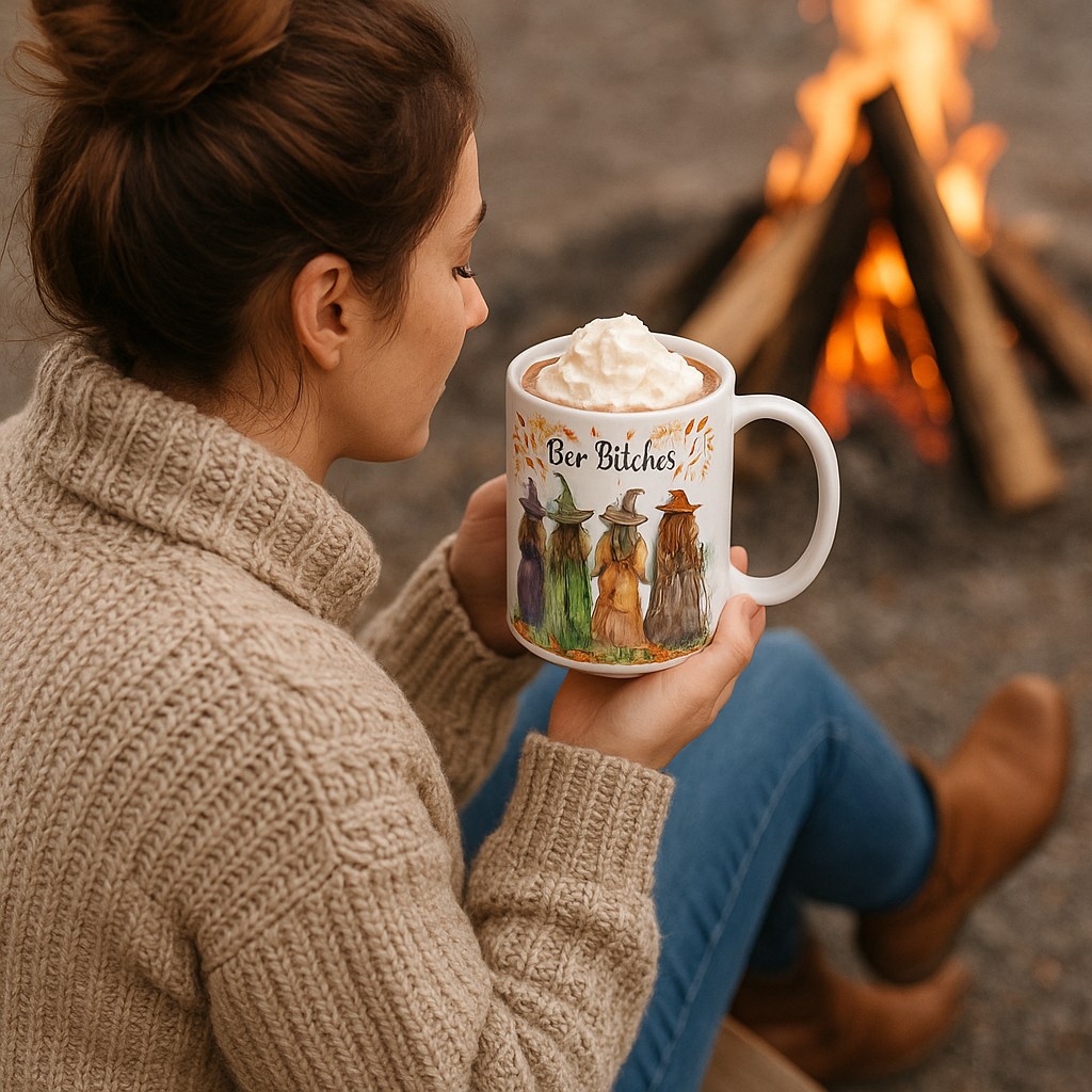 Fall Besties Mug - Customizable Autumn Witch Friends 15oz