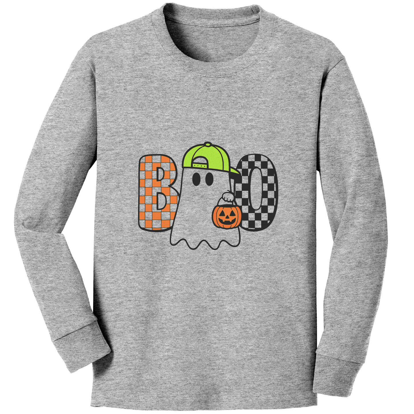 BOO Ghost Kids Halloween T-Shirt – Trick or Treat Graphic Tee (Toddlers)
