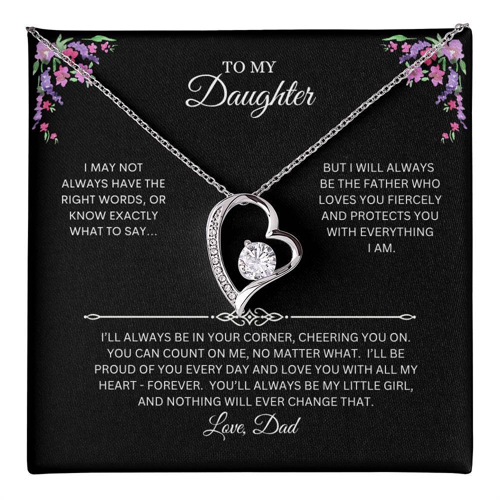 You will always be my little girl - Necklace from Dad to Daughter