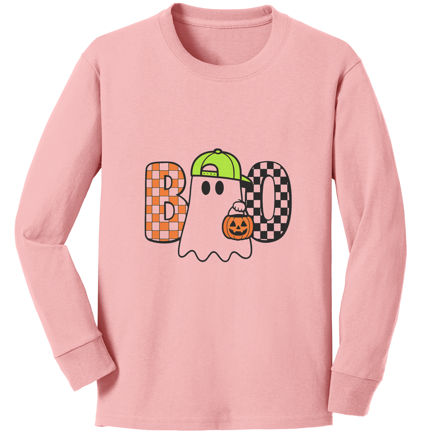 BOO Ghost Kids Halloween T-Shirt – Trick or Treat Graphic Tee (Toddlers)