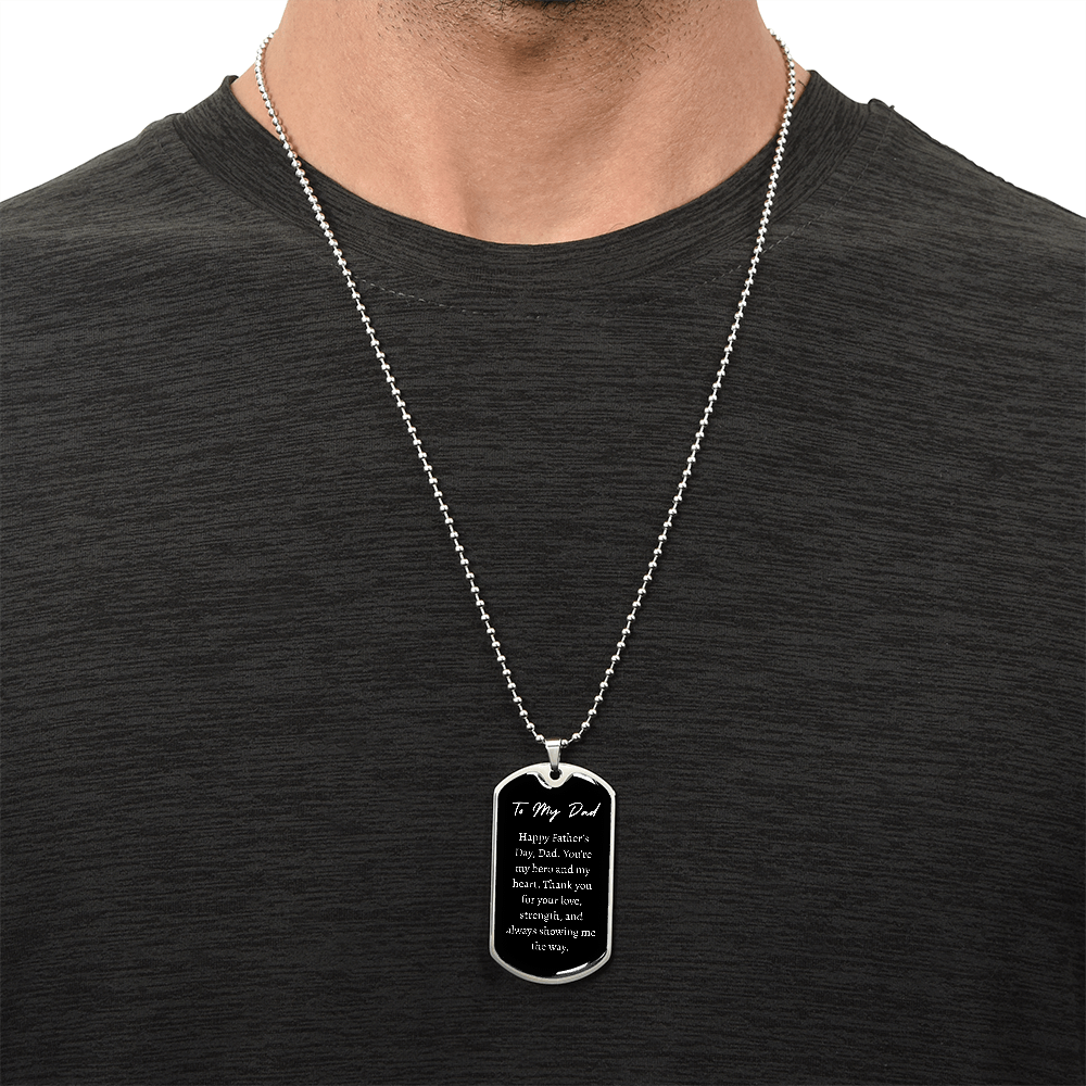 For Dad – Personalized Father's Day Dog Tag