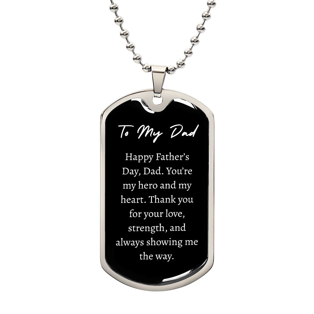 For Dad – Personalized Father's Day Dog Tag