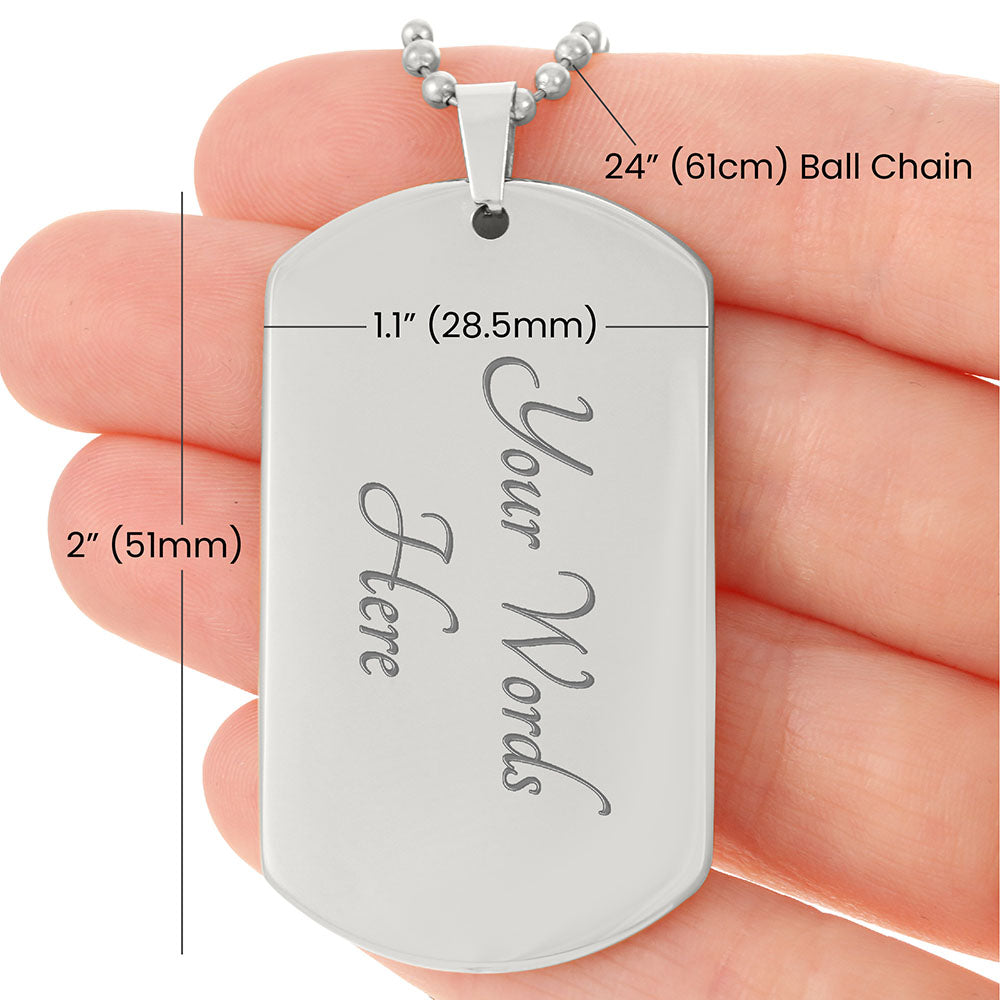 For Dad – Personalized Father's Day Dog Tag