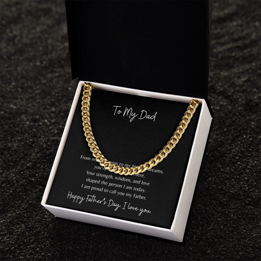 Cuban Link Chain Necklace - To My Dad - Father's Day