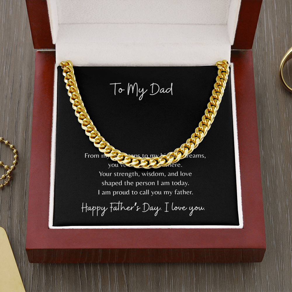 Cuban Link Chain Necklace - To My Dad - Father's Day
