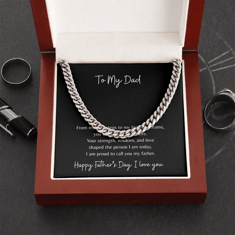 Cuban Link Chain Necklace - To My Dad - Father's Day