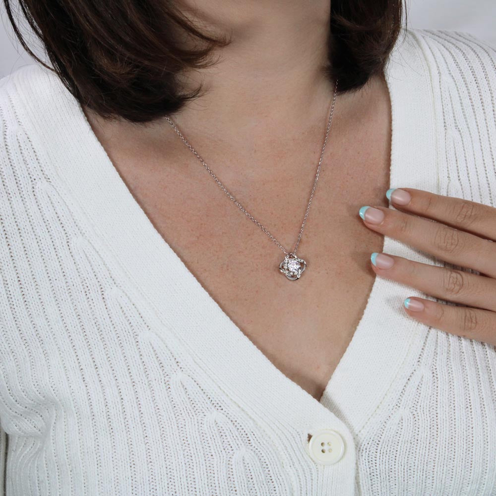 To My Wife Love Knot Necklace Gift for Wife from Husband, Romantic Anniversary Gift, Birthday Gift, Mother's Day Gift for Wife