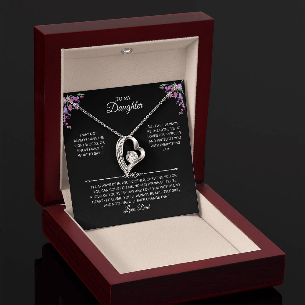 You will always be my little girl - Necklace from Dad to Daughter