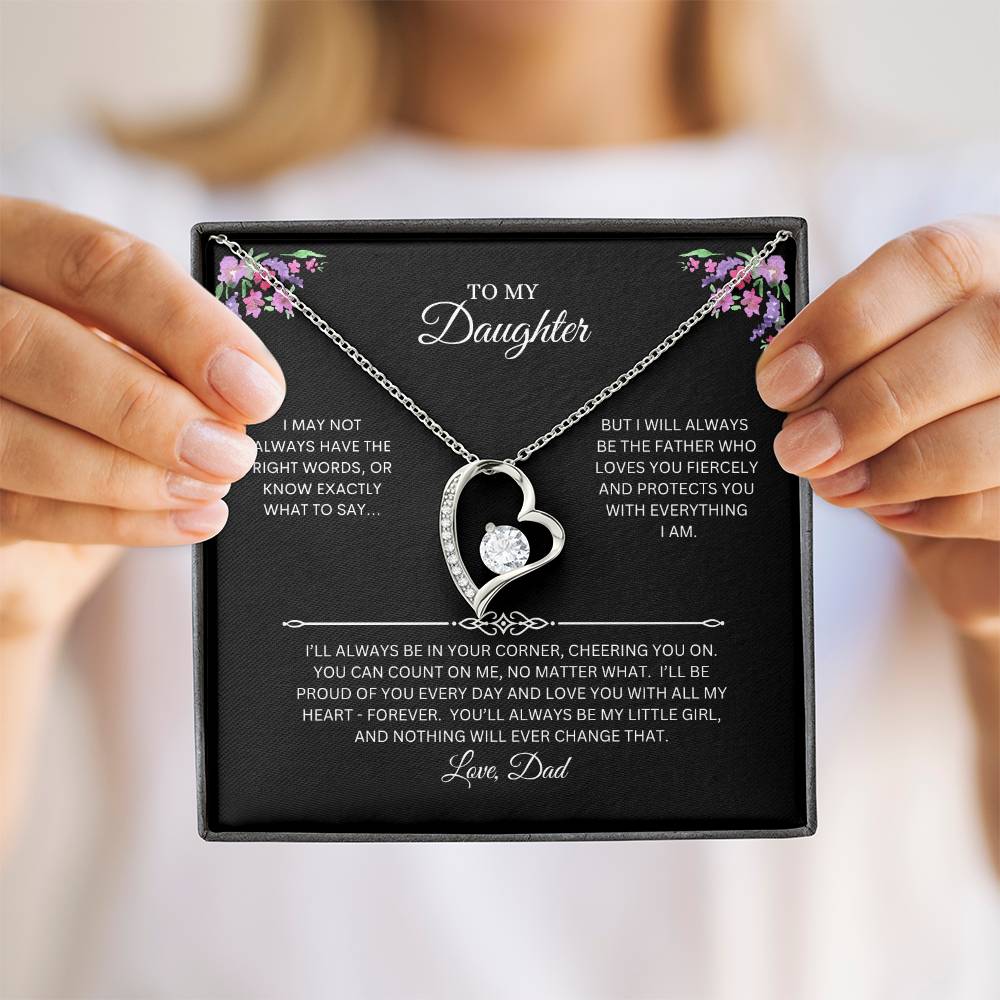 You will always be my little girl - Necklace from Dad to Daughter