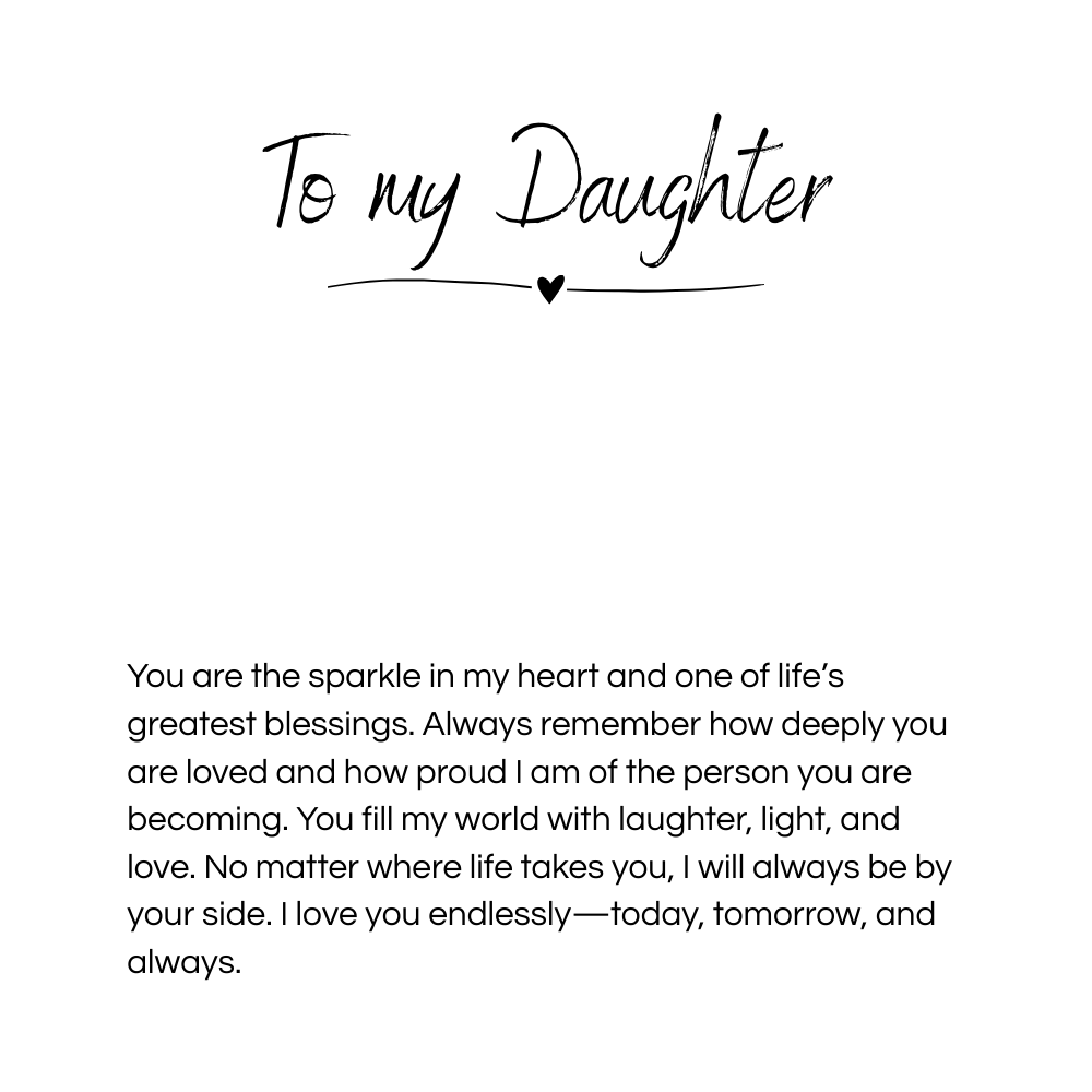 To My Daughter – Interlocking Hearts Necklace - Daughter | Adopted Daughter | StepDaughter | Daughter-in-Law