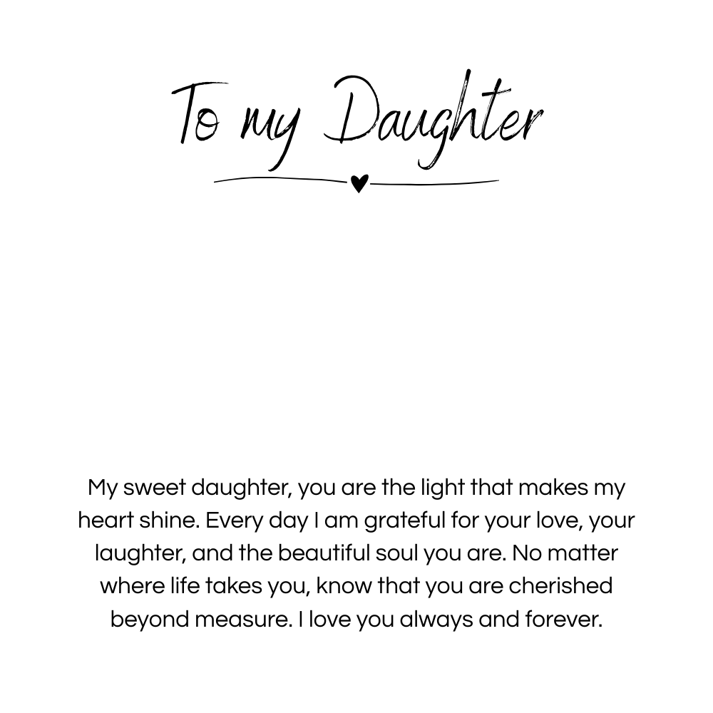 To My Daughter – Interlocking Hearts Necklace - Daughter | Adopted Daughter | StepDaughter | Daughter-in-Law
