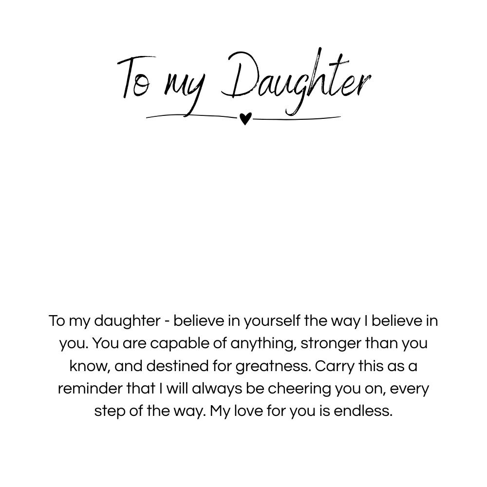 To My Daughter – Interlocking Hearts Necklace - Daughter | Adopted Daughter | StepDaughter | Daughter-in-Law