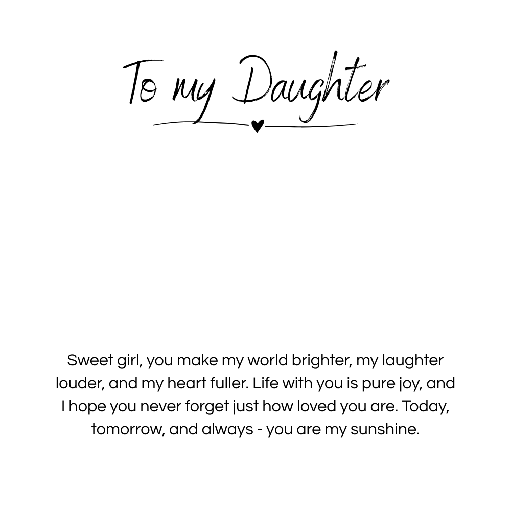 To My Daughter – Interlocking Hearts Necklace - Daughter | Adopted Daughter | StepDaughter | Daughter-in-Law