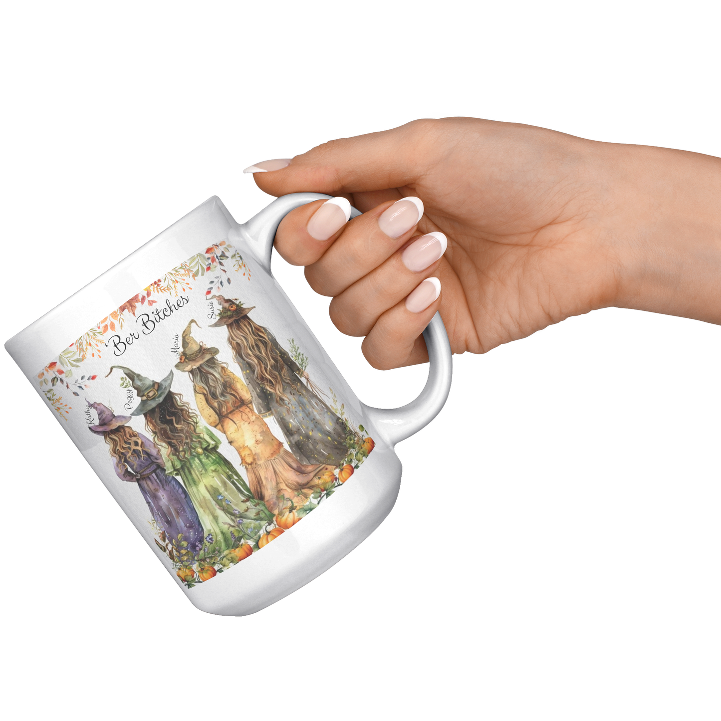 Fall Besties Mug - Customizable Autumn Witch Friends 15oz