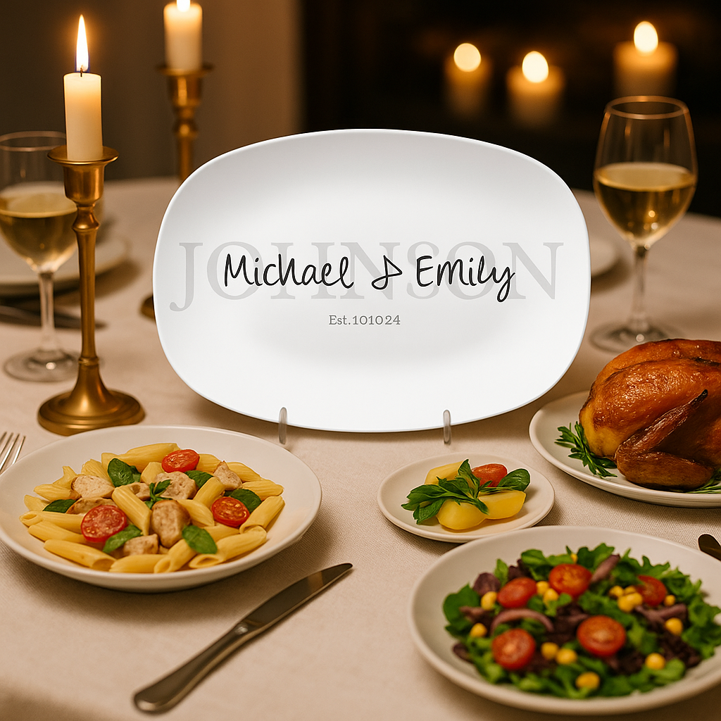 Personalized Wedding, Housewarming, Anniversay Serving Platter – Made in USA