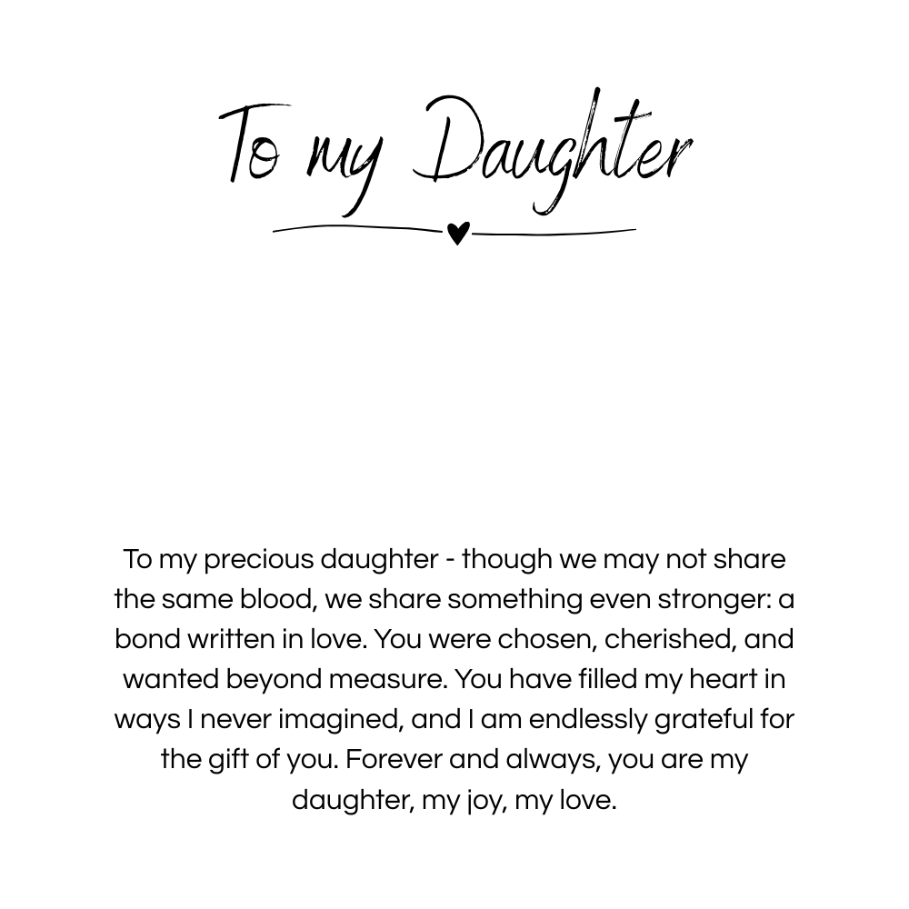 To My Daughter – Interlocking Hearts Necklace - Daughter | Adopted Daughter | StepDaughter | Daughter-in-Law