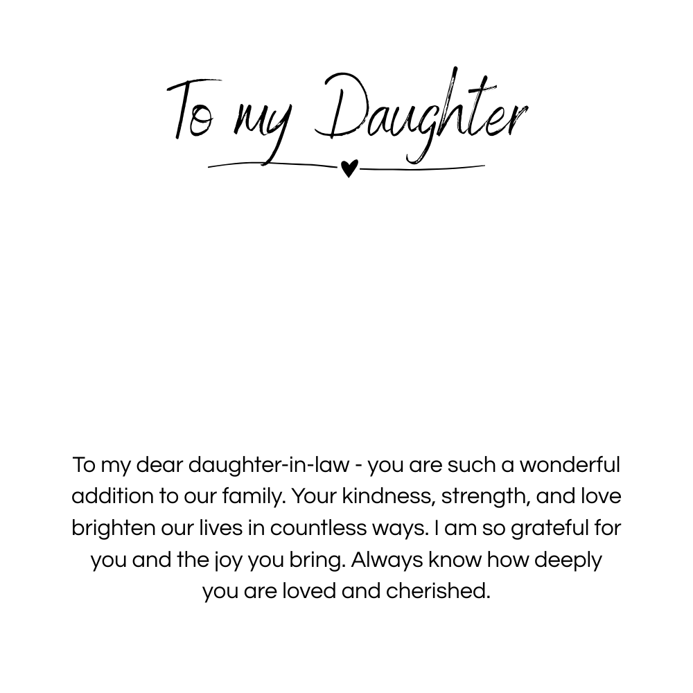 To My Daughter – Interlocking Hearts Necklace - Daughter | Adopted Daughter | StepDaughter | Daughter-in-Law