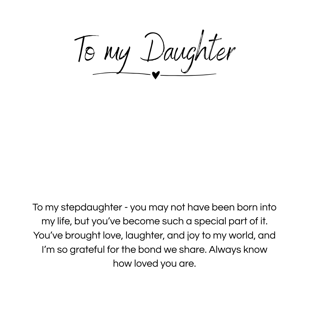 To My Daughter – Interlocking Hearts Necklace - Daughter | Adopted Daughter | StepDaughter | Daughter-in-Law