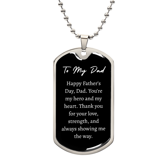 For Dad – Personalized Father's Day Dog Tag