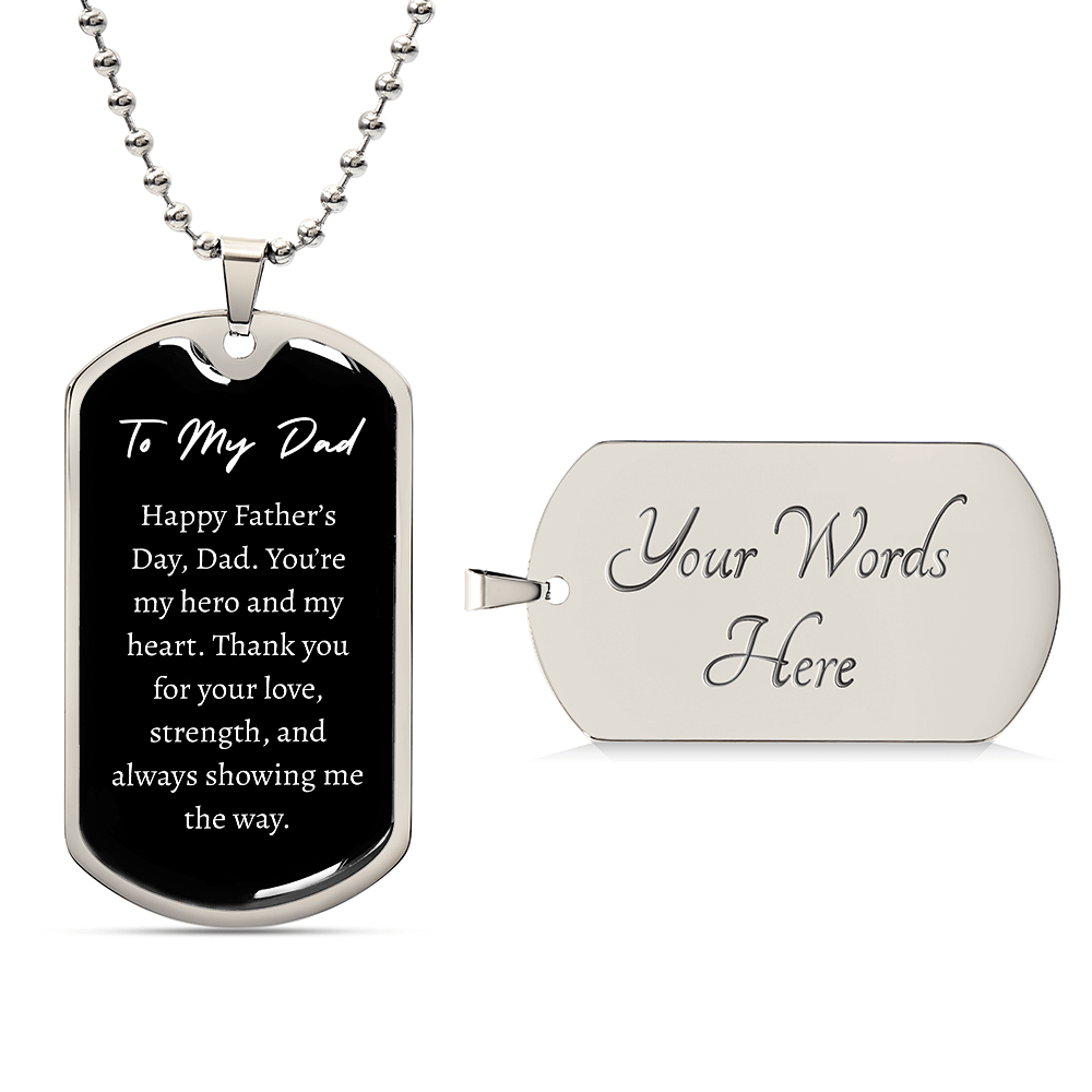 For Dad – Personalized Father's Day Dog Tag