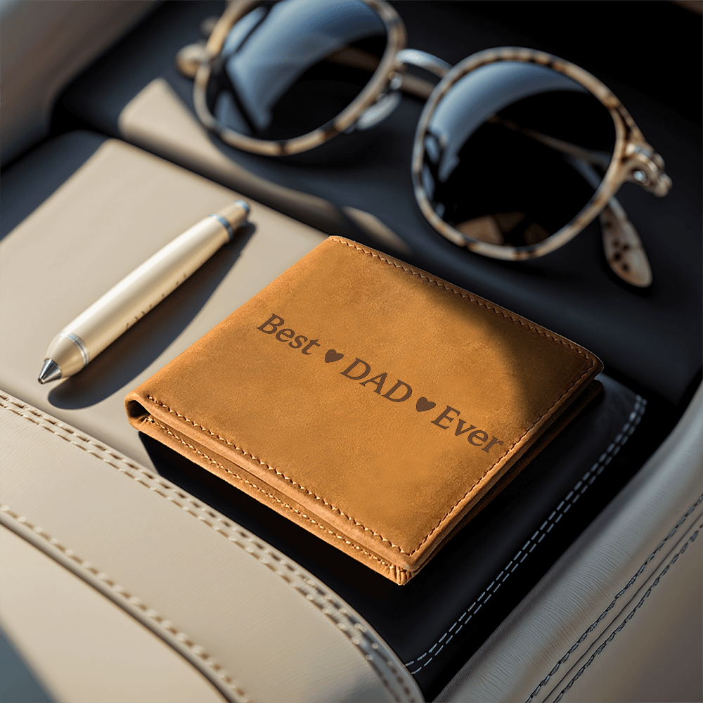Leather Wallet - Best DAD Ever - Father's Day gift
