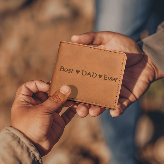 Leather Wallet - Best DAD Ever - Father's Day gift