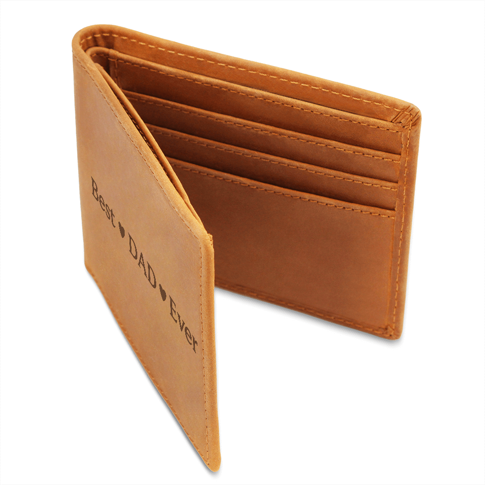 Leather Wallet - Best DAD Ever - Father's Day gift