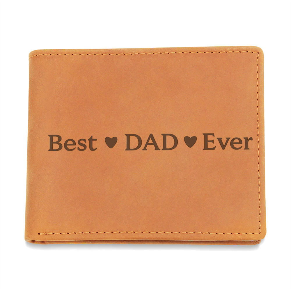 Leather Wallet - Best DAD Ever - Father's Day gift