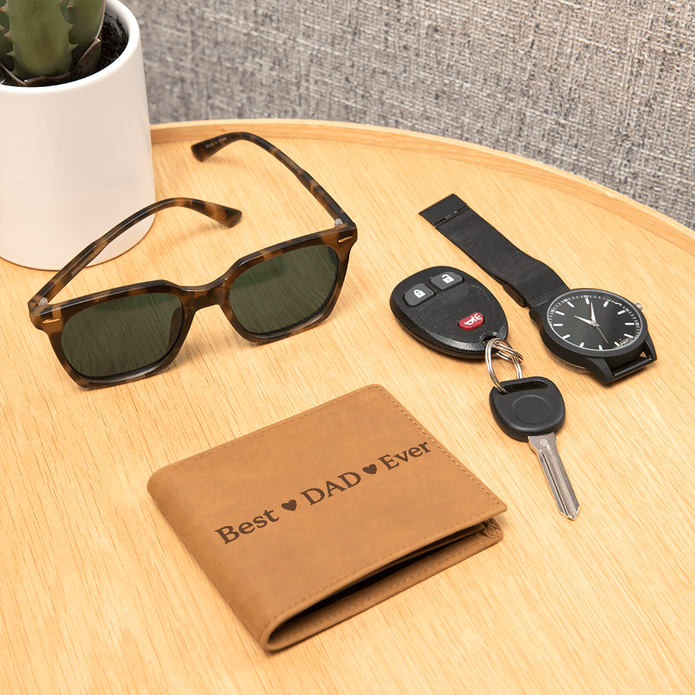 Leather Wallet - Best DAD Ever - Father's Day gift