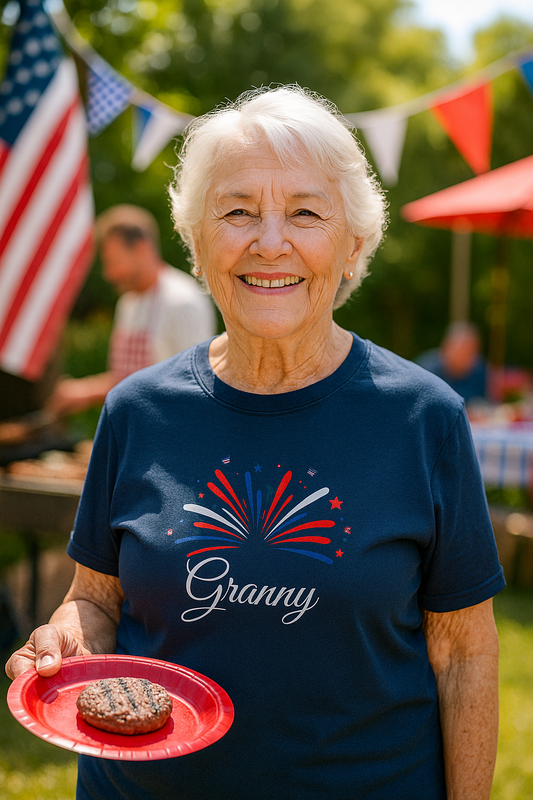 4th of July Unisex Tshirt - Fireworks with Personalization