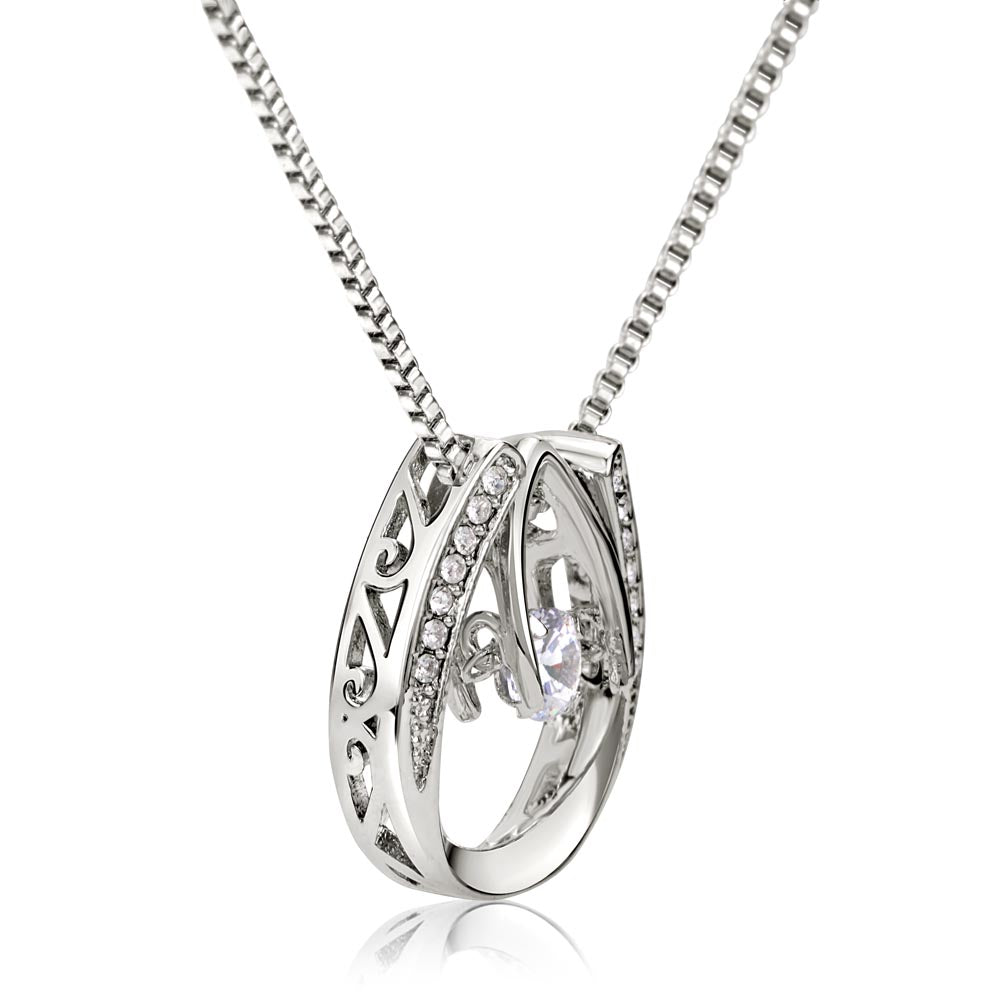 Lucky Horseshoe Necklace Gift – To My Wife, Soon-to-Be Wife, Adopted Daughter, Best Friend, Daughter from Mom, Daughter from Dad
