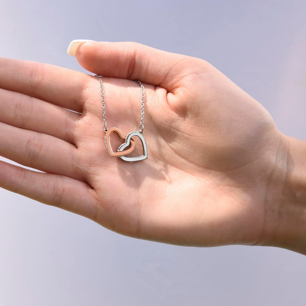 To My Daughter – Interlocking Hearts Necklace - Daughter | Adopted Daughter | StepDaughter | Daughter-in-Law
