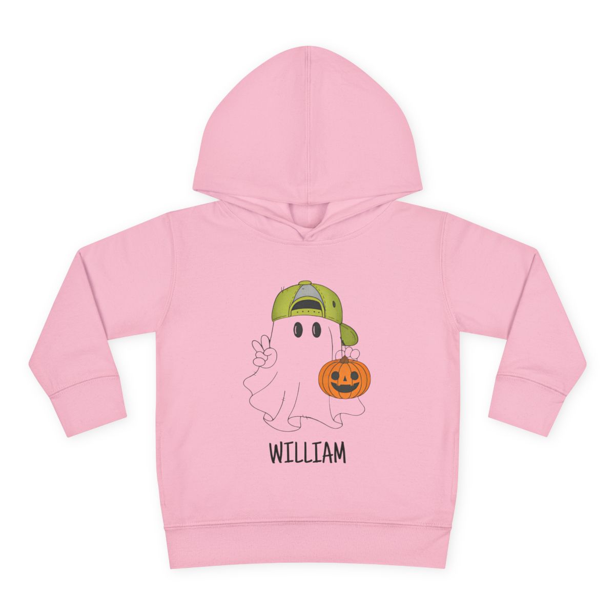 Personalized Toddler Halloween Hoodie – Custom Ghost & Pumpkin Sweatshirt