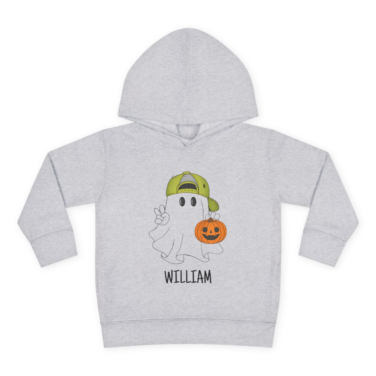 Personalized Toddler Halloween Hoodie – Custom Ghost & Pumpkin Sweatshirt