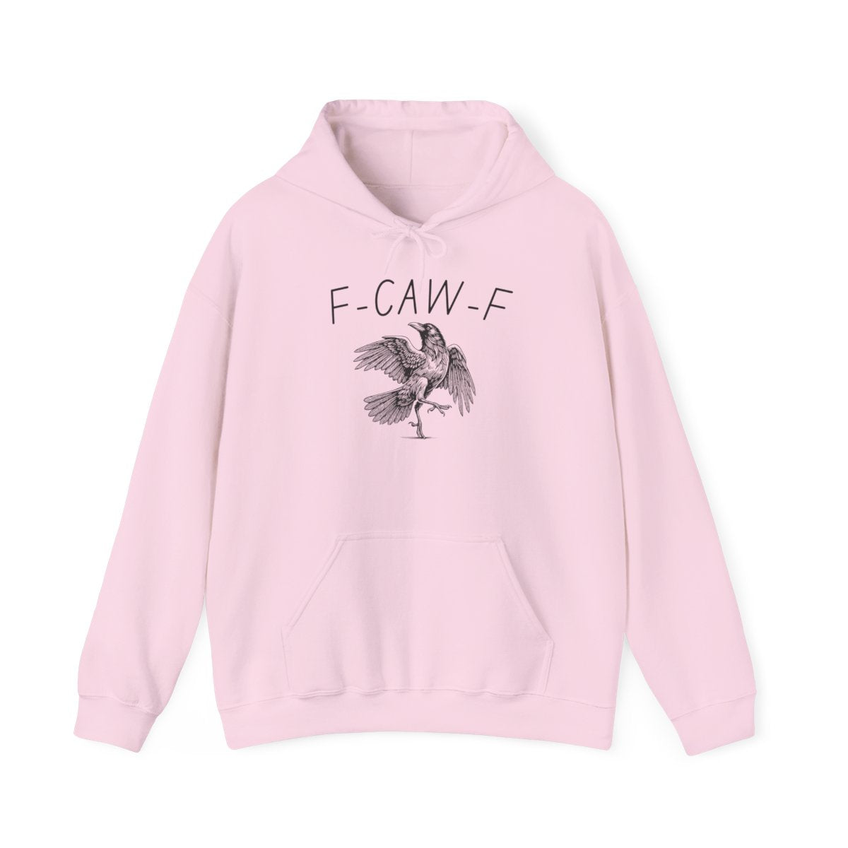 F-CAW-F Funny Crow Hoodie — Unisex Heavy-Blend Halloween Sweatshirt
