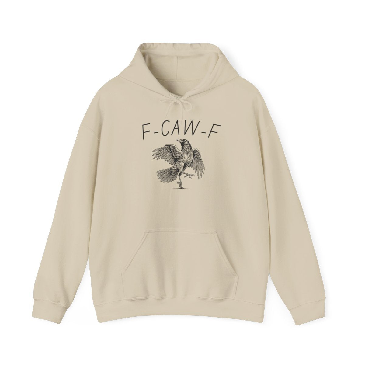 F-CAW-F Funny Crow Hoodie — Unisex Heavy-Blend Halloween Sweatshirt