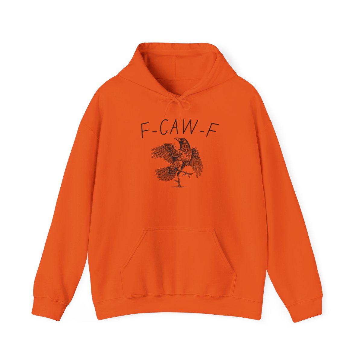 F-CAW-F Funny Crow Hoodie — Unisex Heavy-Blend Halloween Sweatshirt