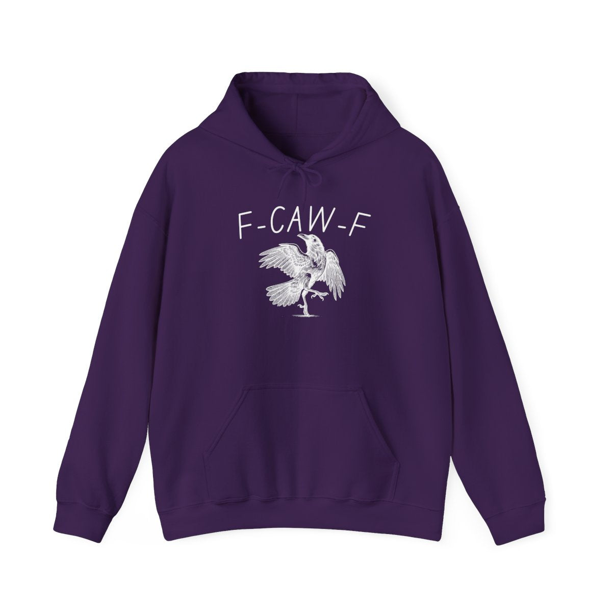 F-CAW-F Funny Crow Hoodie — Unisex Heavy-Blend Halloween Sweatshirt