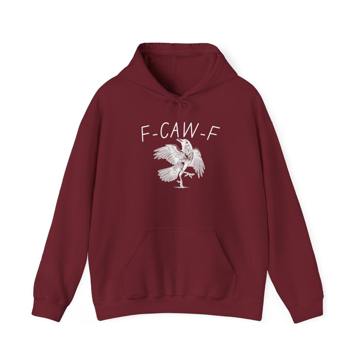 F-CAW-F Funny Crow Hoodie — Unisex Heavy-Blend Halloween Sweatshirt