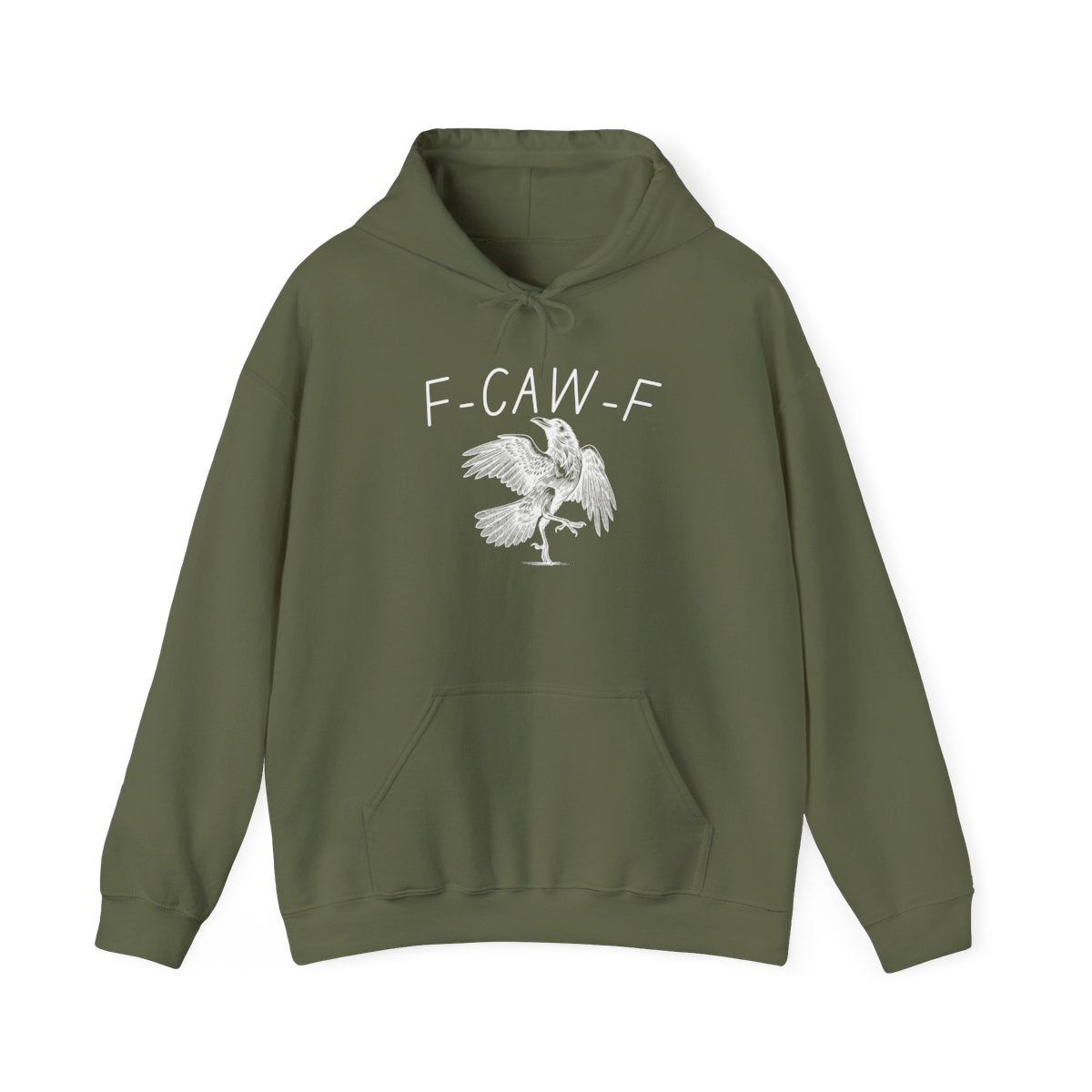 F-CAW-F Funny Crow Hoodie — Unisex Heavy-Blend Halloween Sweatshirt