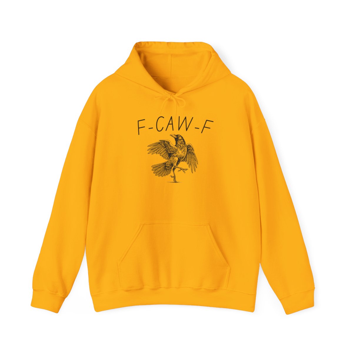F-CAW-F Funny Crow Hoodie — Unisex Heavy-Blend Halloween Sweatshirt